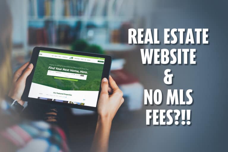 simple real estate website on a tablet device